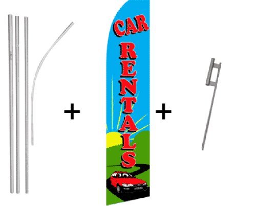 Premium Car Flag & Pole Kit - American Super Flag Set for Cars, Trucks & SUVs - Perfect for Sports Events, Parades & Patriotic Celebrations