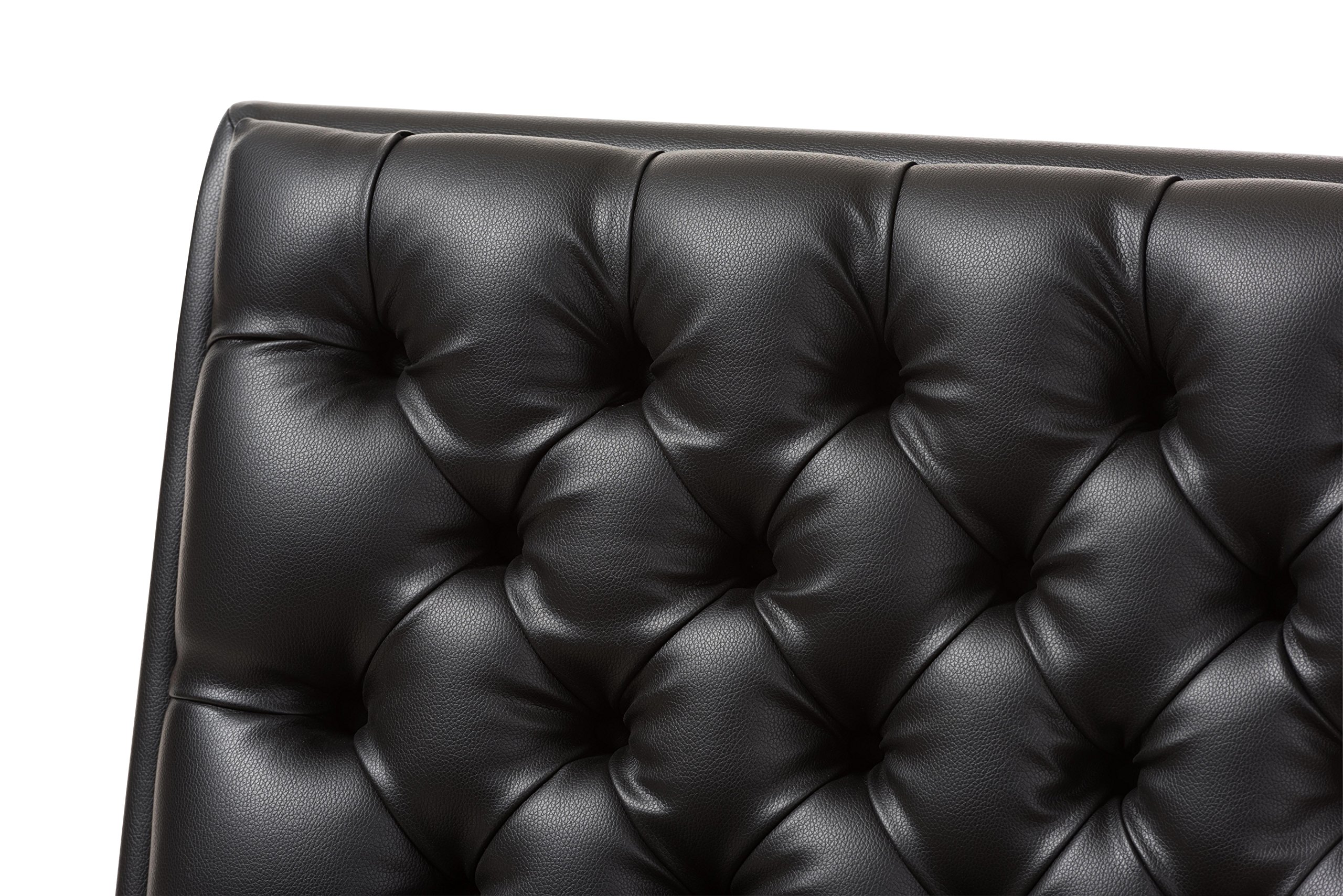 Baxton Studio Anabelle 3-Piece Living Room Furniture Set - Modern Sofa & Loveseat in Black for Small Spaces | Perfect for Apartments, Condos & Cozy Homes
