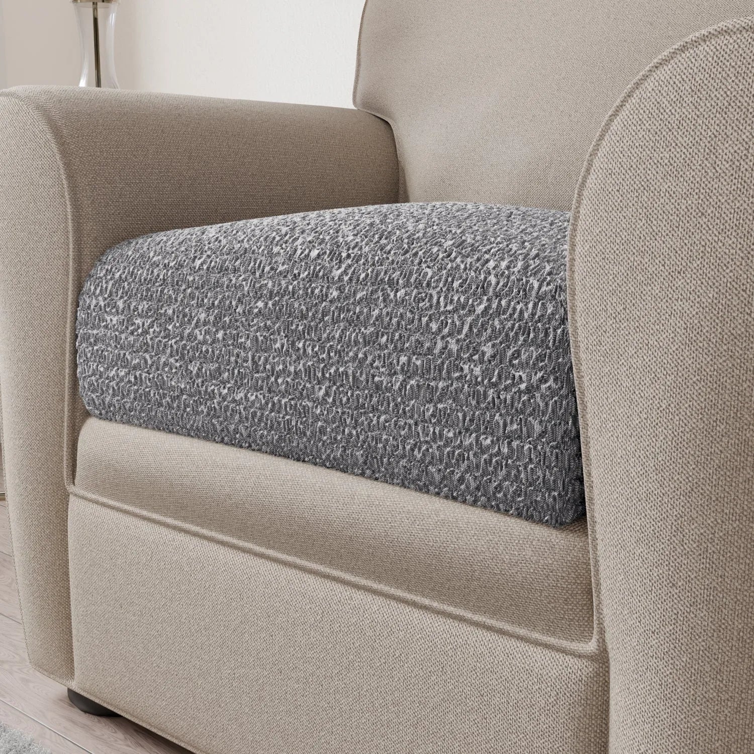 Premium Seat Cushion Cover - Mille Righe Collection | Comfortable & Stylish Home Decor for Sofa, Chair, Office & Car | Washable & Durable Fabric