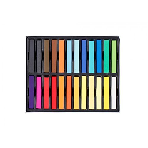 WedDecor Hair Chalk Comb - 24 Colors Temporary Hair Dye Marker for Adults & Kids | Gradual Color Change | Perfect for Halloween, Christmas, Birthday Parties & Cosplay | Great Gift Idea for Girls & Women | Use for Festivals, School Events & Themed Occasions