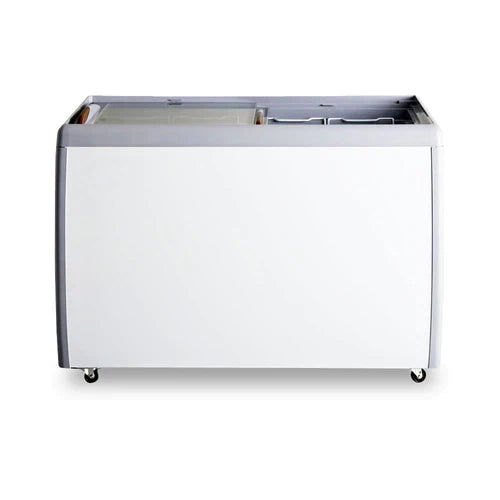 Coldline RI260 40 Inch Flat Sliding Glass Top 9.5 Cu. Ft. Chest Freezer - Energy Efficient Deep Freezer for Home, Restaurant & Commercial Use - Perfect for Storing Meat, Frozen Foods & Bulk Groceries