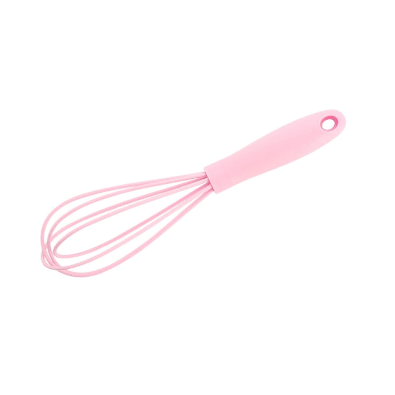 Stainless Steel Egg Beater with Soft Handle - Non Stick Kitchen Whisk for Baking, Mixing & Beating - Silicone Wire Whisk for Cake Batter, Sauces & Cream (Pink) - Perfect for Home Baking & Cooking