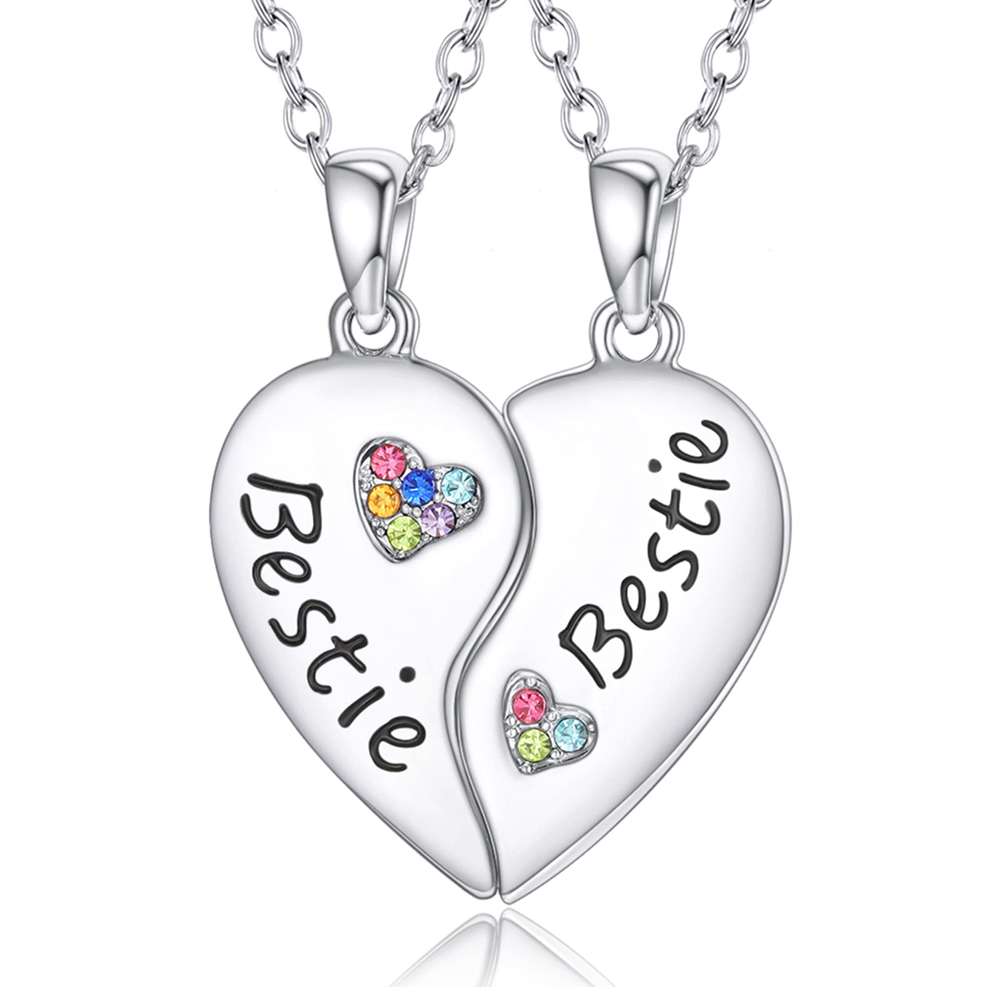KINGSIN Best Friend Necklaces for Sisters - Matching BFF Jewelry Set for Women & Girls - Perfect Birthday Gift for Besties - Ideal for Anniversaries, Valentine's Day & Friendship Celebrations