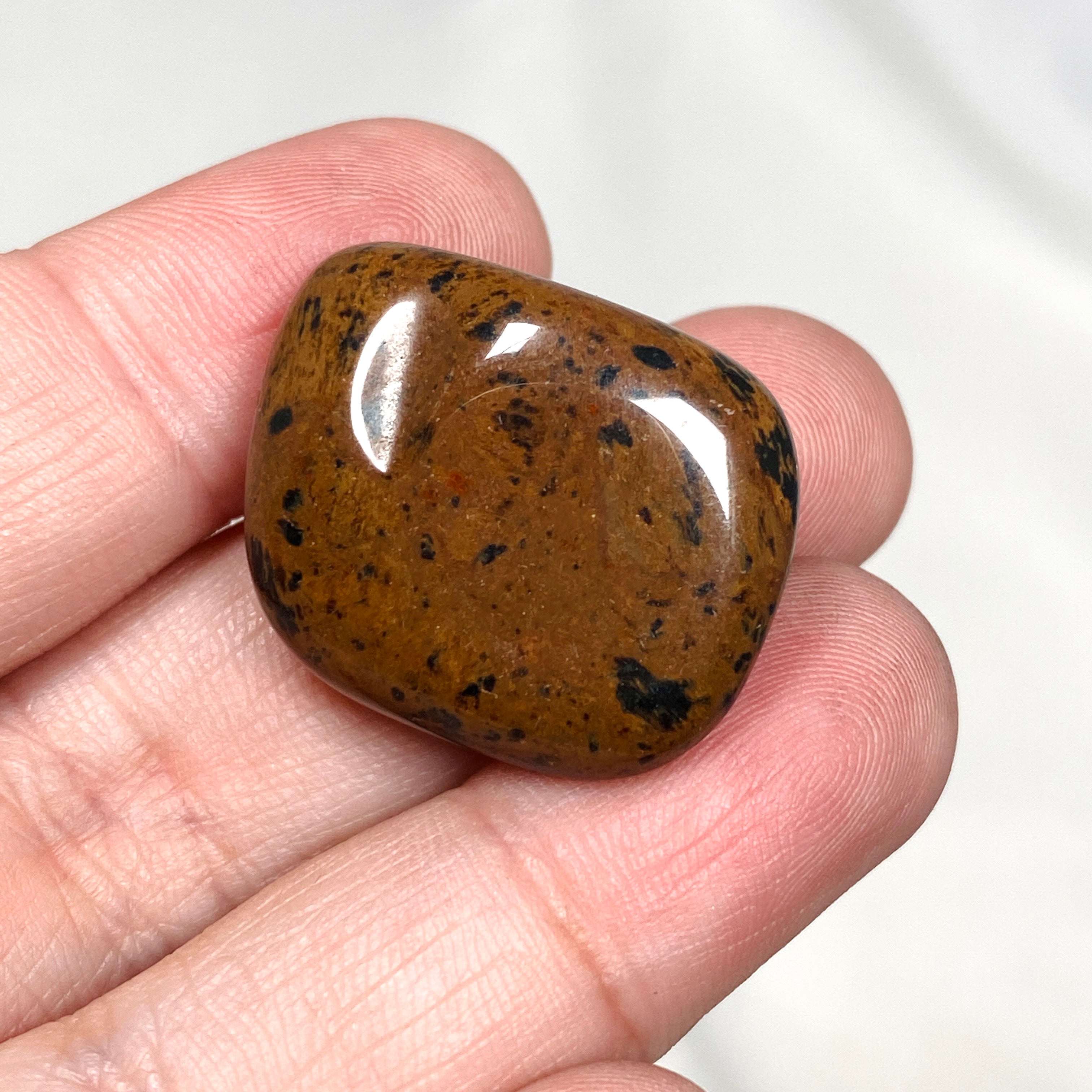 Natural Mahogany Obsidian Tumbled Stones - Polished Healing Crystals for Meditation, Chakra Balancing & Energy Work - Perfect for Home Decor, Jewelry Making & Spiritual Practices