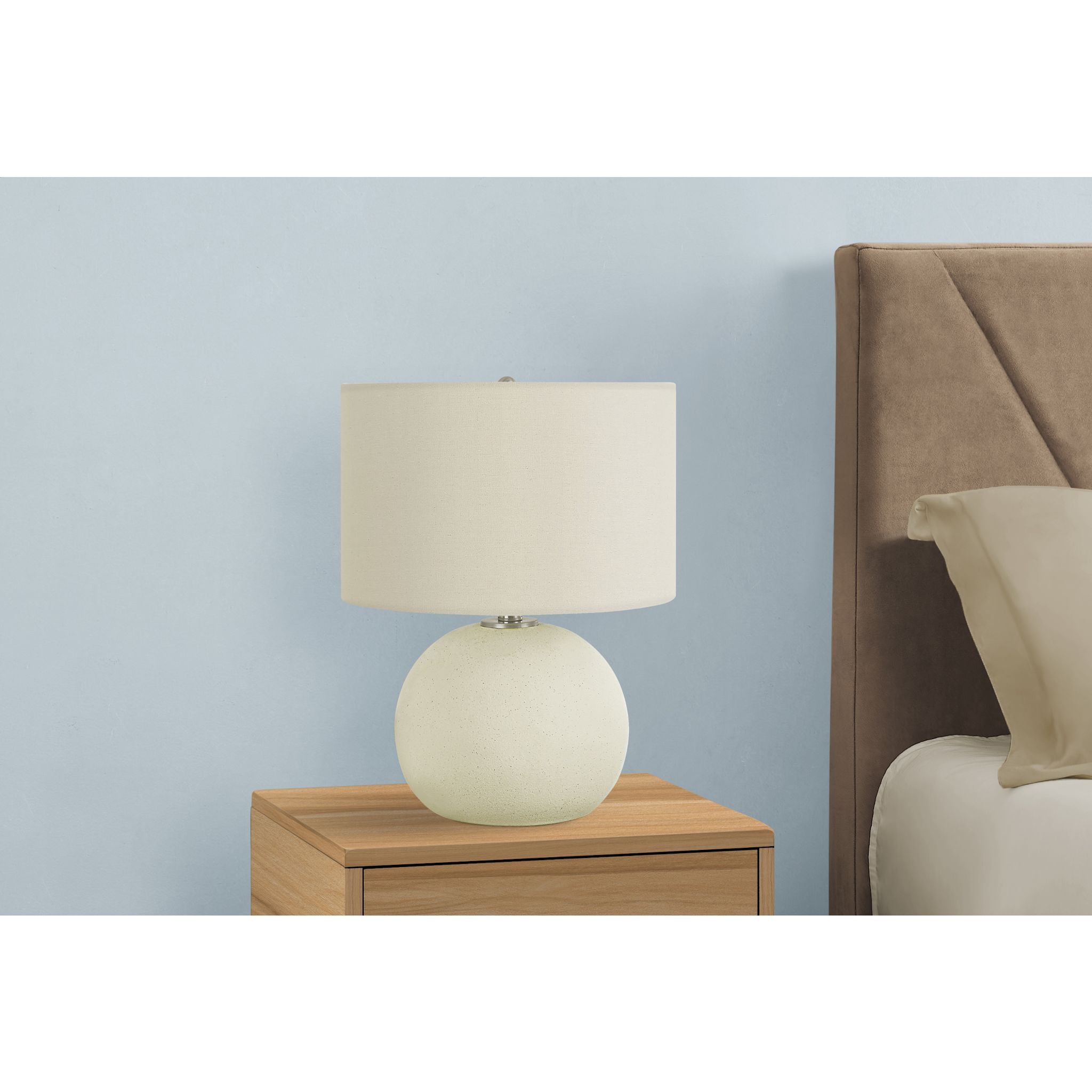 Alazne 18.25 Inch Modern Table Lamp - Bedside Nightstand Lighting for Bedroom, Living Room & Office - Warm White LED Bulb Included