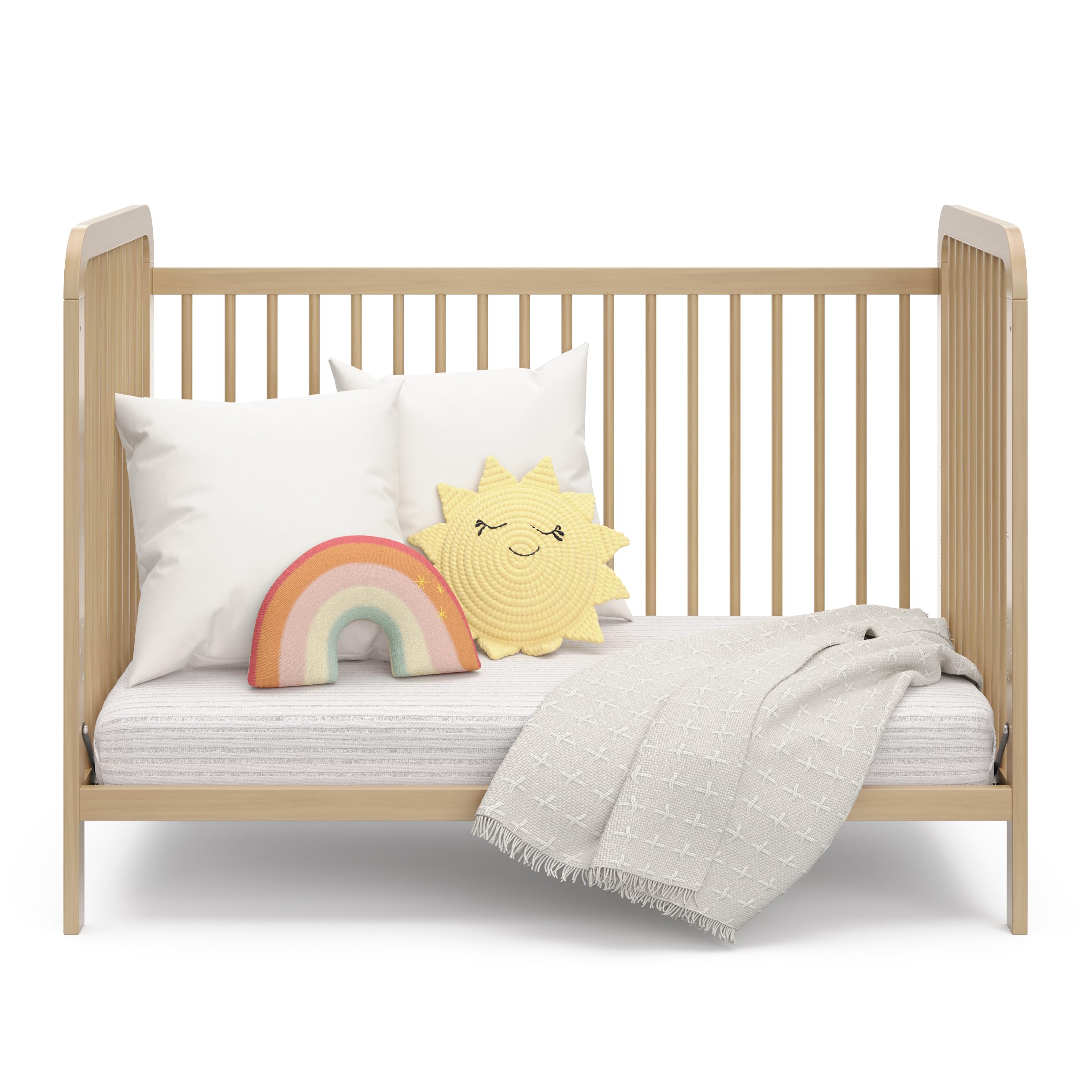 Storkcraft Pasadena 3-in-1 Convertible Crib in Driftwood - GREENGUARD Gold Certified, Converts to Daybed & Toddler Bed, Fits Standard Full-Size Crib Mattress, Adjustable Mattress Height - Perfect for Nursery, Baby Room & Toddler Bedroom Transition