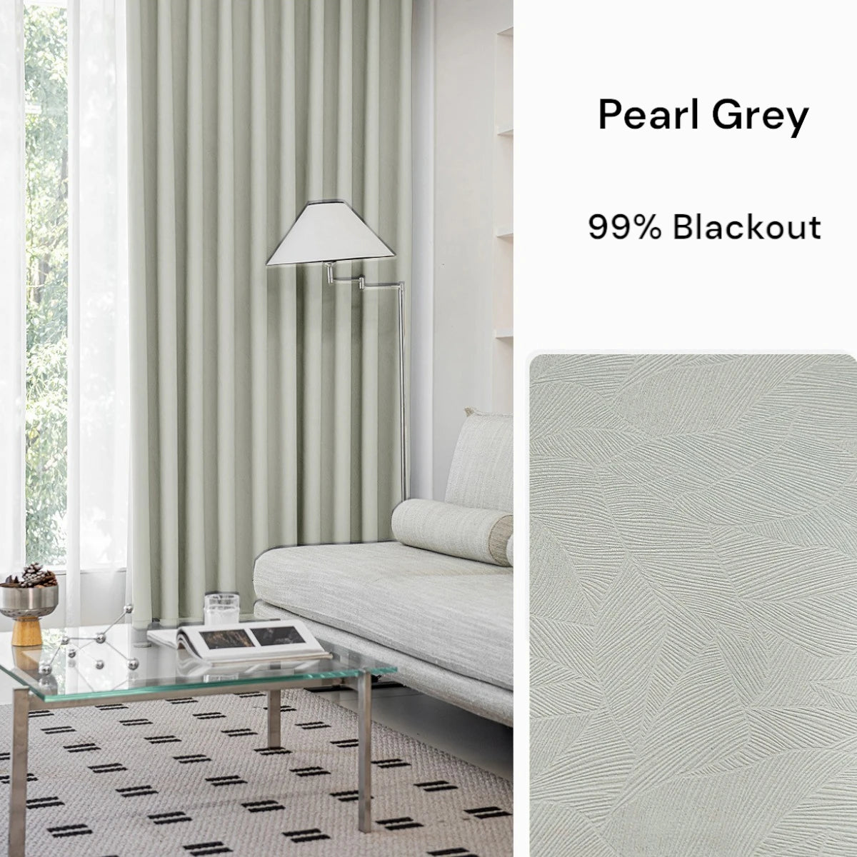 Premium Blackout Curtains with Embossed Leaf Pattern - Custom Size for Bedroom & Living Room - Thermal Insulated, Noise Reducing Window Drapes for Home Decor