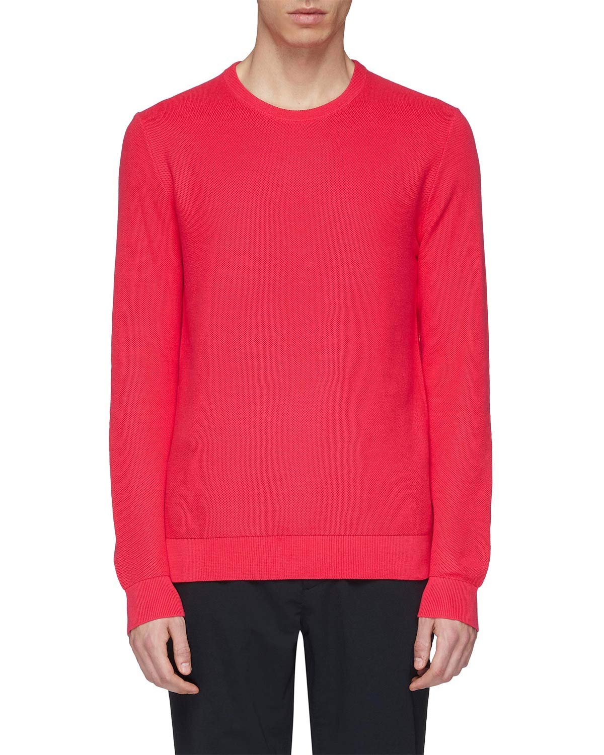 Theory Men's Riland Pique Crewneck Cotton Sweater - Soft Casual Knit Pullover for Business & Weekend Wear