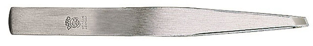 Professional Stainless Steel Slant Tip Tweezers by Dovo - Precision Grooming for Eyebrows, Splinters & Ingrown Hairs - Ideal for Salon, Home & Travel Use