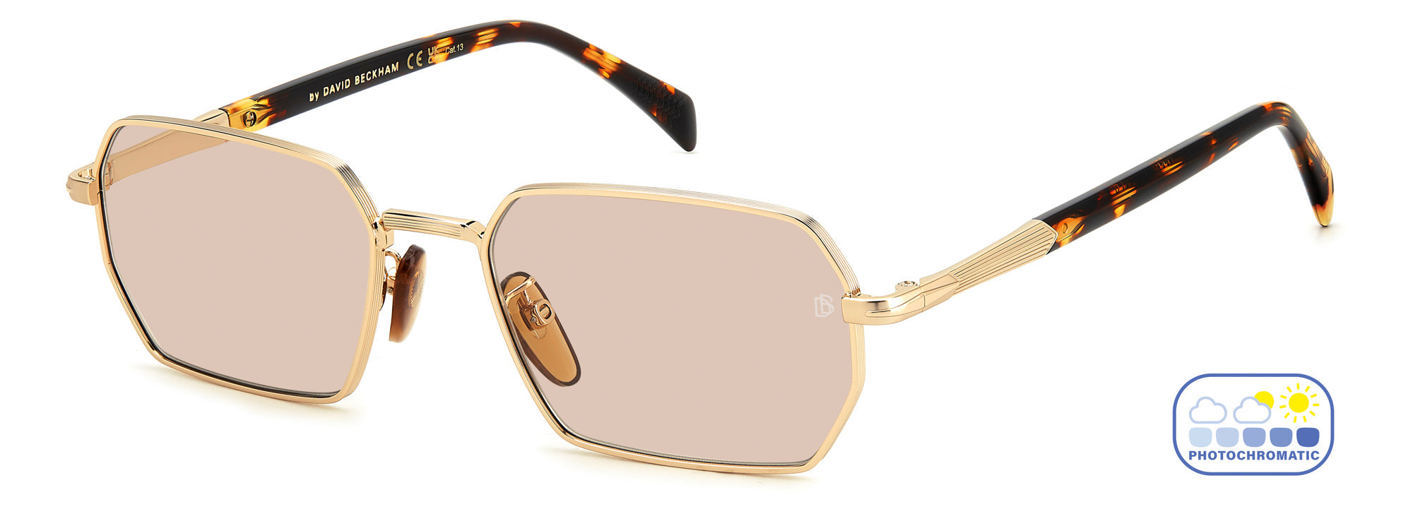 David Beckham DB1174/S Sunglasses - Polarized Aviator Style for Men & Women - UV Protection, Fashionable & Durable - Perfect for Driving, Travel & Outdoor Activities