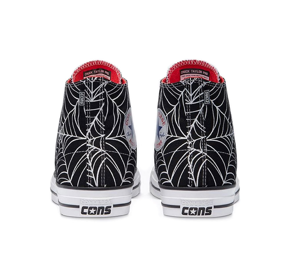 Ctas Pro Hi Black University Red White Sneakers - Men's High-Top Basketball Shoes for Casual Wear & Street Style