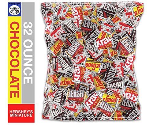32 oz Hershey's Chocolate Variety Pack - Special Dark, Krackel, Mr. Goodbar & Milk Chocolate Bars | Bulk Party Snacks, Office Treats & Halloween Candy