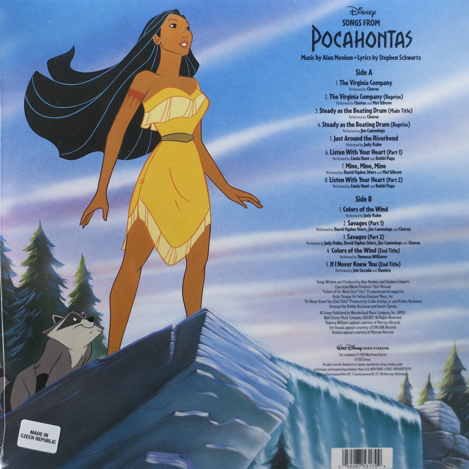 Disney Pocahontas Original Soundtrack Vinyl LP - Songs from the Movie, Kaleidoscope Sunset Edition - Perfect for Disney Fans & Vinyl Collectors
