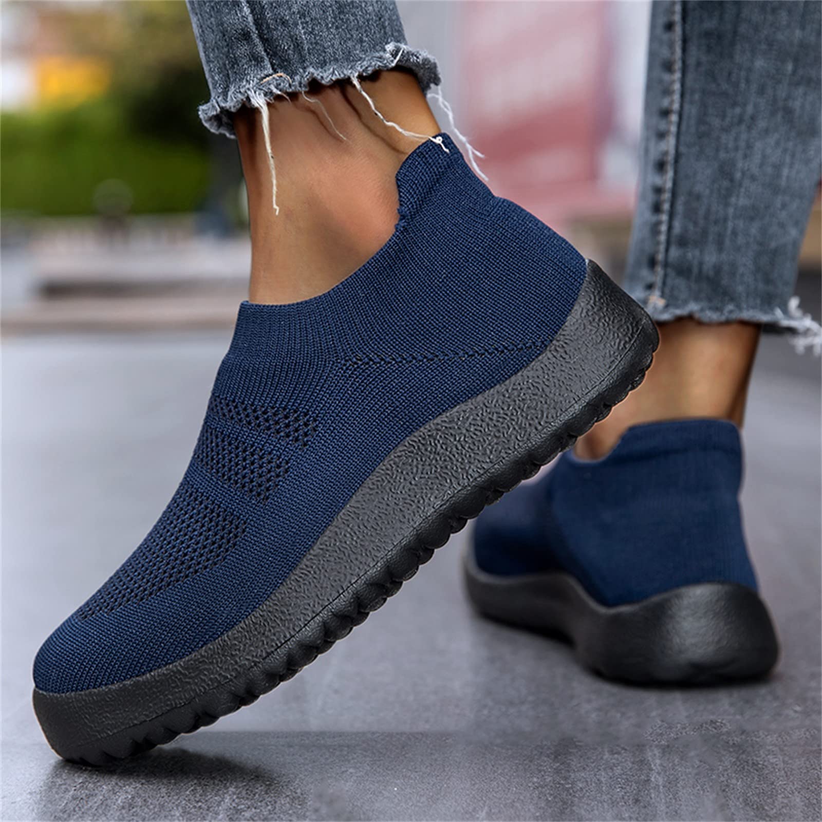 Women's Mesh Running Shoes - Lightweight Breathable Hiking & Training Sneakers for Women - Retro Style Black Sports Shoes - Perfect for Jogging, Walking, Football & Outdoor Activities