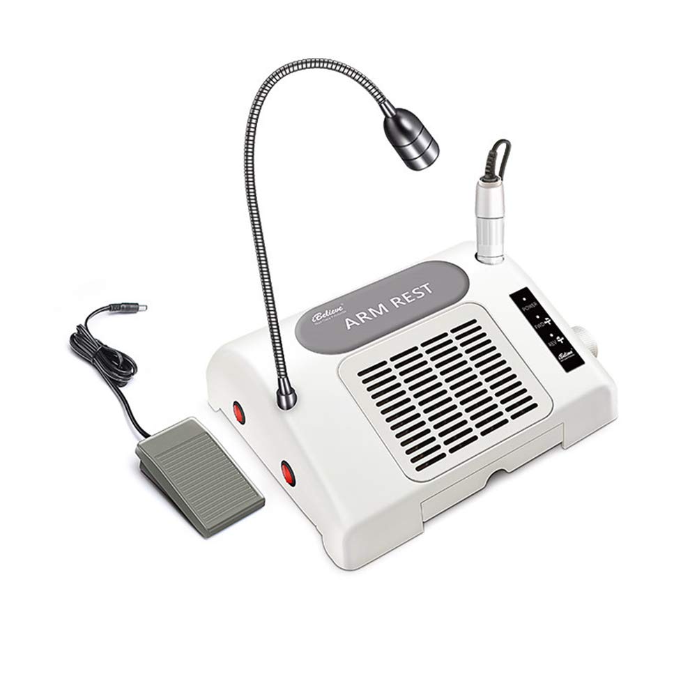 Professional Electric Nail Drill Machine 3-in-1 Kit - 65W 35000RPM Rechargeable Manicure & Pedicure Tool with Nail File Polisher, Vacuum Cleaner & LED Foot Pedal - Perfect for Salon, Home Nail Care & DIY Gel Polish Application