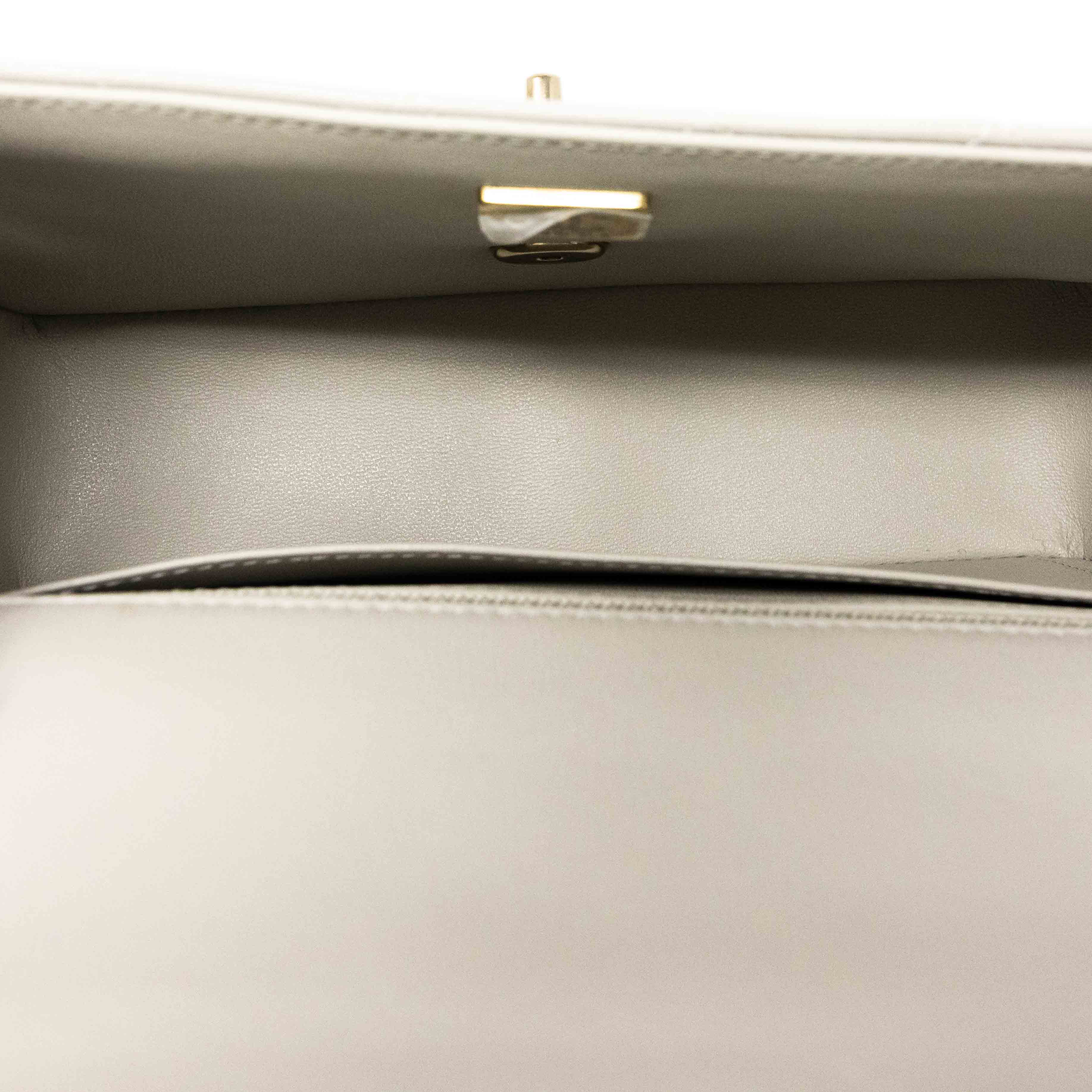 Chanel Grey Mini Classic Flap Bag - Luxury Quilted Leather Crossbody Purse for Women | Perfect for Evening Parties, Date Nights & Special Occasions