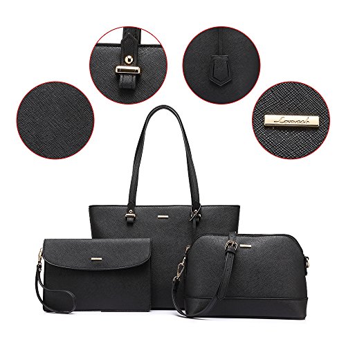 LOVEVOOK Women's Handbags Set - 3 Piece Shoulder Bag, Tote & Satchel Purse for Everyday Use, Work & Travel | Stylish & Durable Hobo Bags