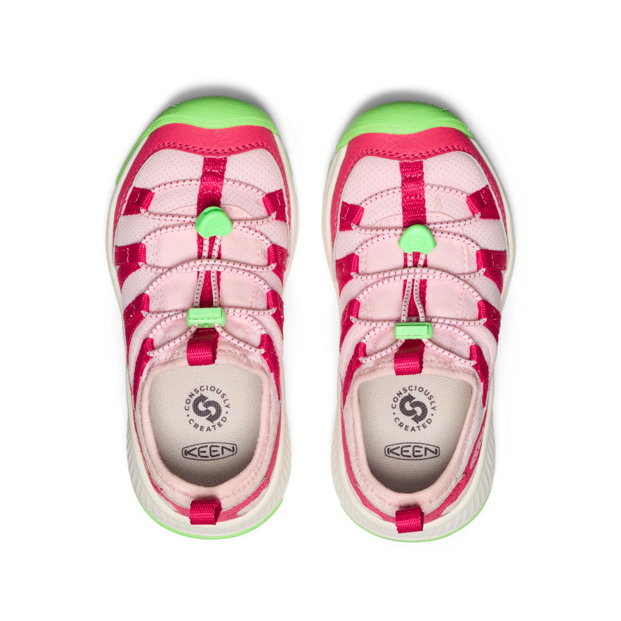 Motozoa Kids' Sneakers for Toddlers & Little Boys - Raspberry & Summer Green Colors - Perfect for Playtime, School & Outdoor Adventures