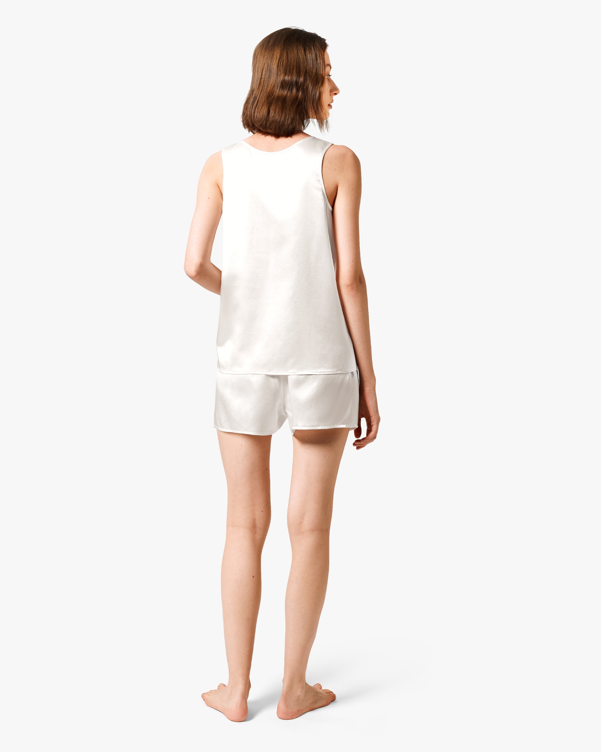 Soft & Breathable Silk Short Pajamas for Women - Comfortable Sleepwear for Summer Nights & Lounging at Home