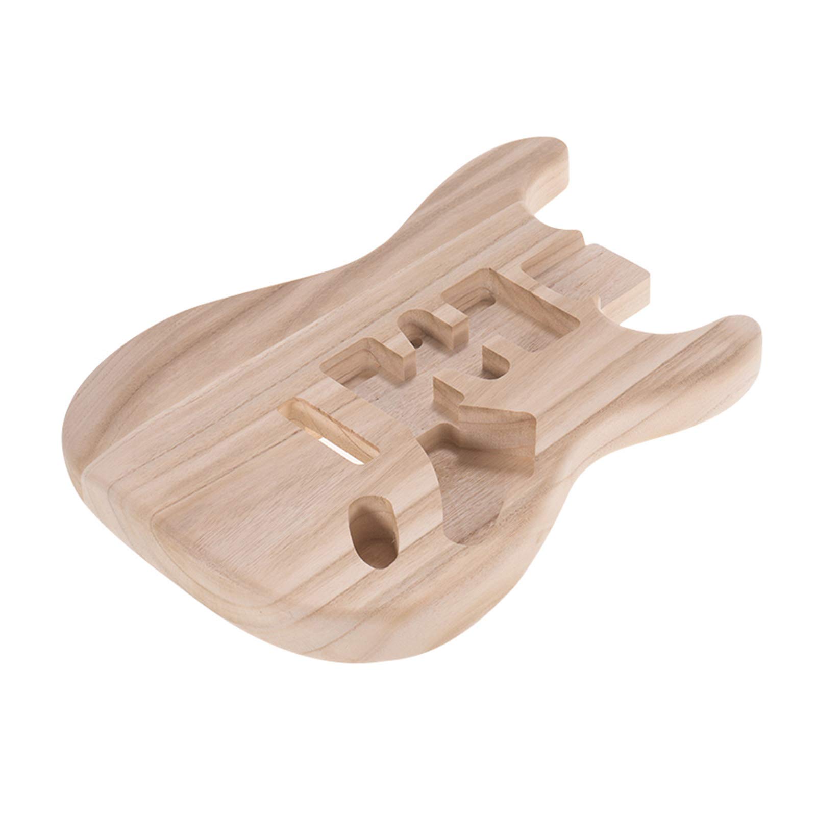Btuty ST01-TM Unfinished Handcrafted Candlenut Wood Electric Guitar Body Replacement Part - Perfect for DIY Guitar Building & Custom Instrument Projects