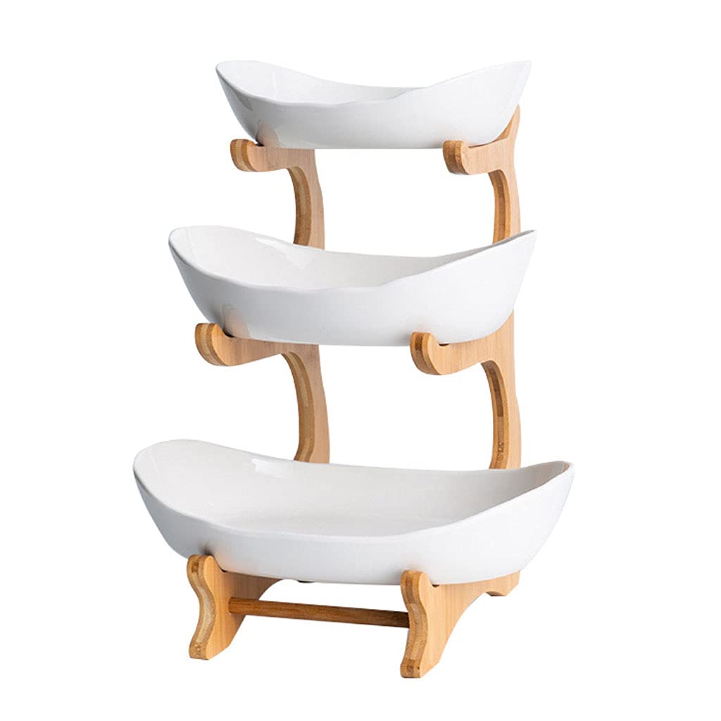 3-Tier Fruit Basket for Kitchen & Living Room - Stylish Modern Fruit Bowl for Coffee Table, Dining Table, Countertop - Perfect for Organizing Fruits, Snacks, and Home Decor