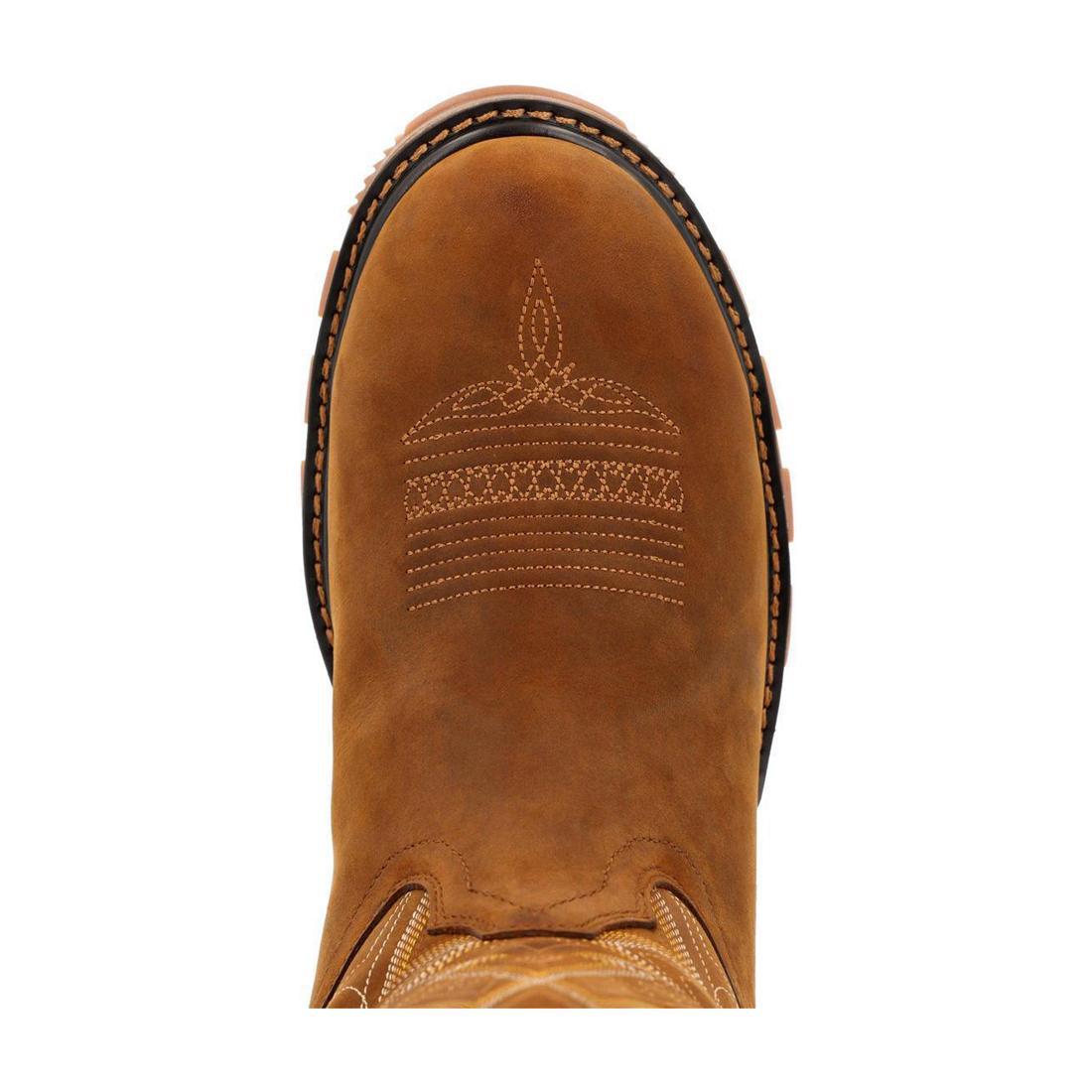 Maverick XP Steel Toe Waterproof Western Work Boots for Men - Coyote Brown - Durable Safety Shoes for Construction, Ranch & Outdoor Work