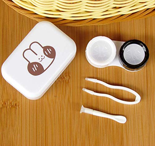 2 Packs Mini Travel Contact Lens Case with Holder, Tweezers & Mirror - Compact Portable Storage for Daily Use, Travel, Gym, and On-the-Go Convenience
