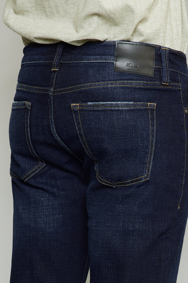 James Dark Wash Slim Straight Men's Jeans - Comfortable & Stylish for Casual Wear, Work & Everyday Outfits