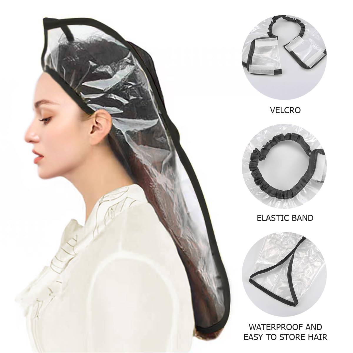 FERCAISH Foldable Hair Washing Funnel for Upright Shampooing - Salon Quality Rinse Cape Accessory for Home Hair Care (Black) | Perfect for Home Salon, Hairdressers & DIY Hair Treatments