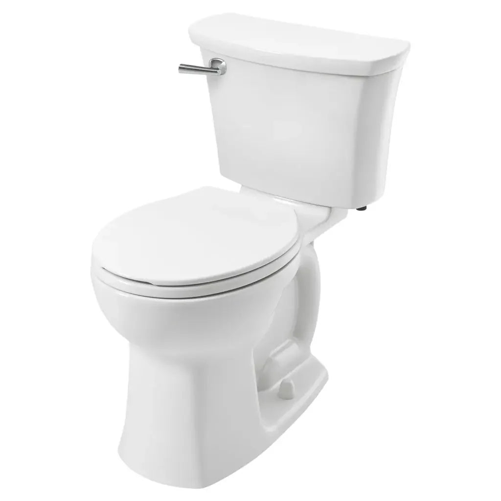Edgemere® Two Piece 1.28 GPF/4.8 LPF Round Front Toilet - Water Efficient, Comfort Height, Seat Not Included | Perfect for Small Bathrooms & Modern Homes