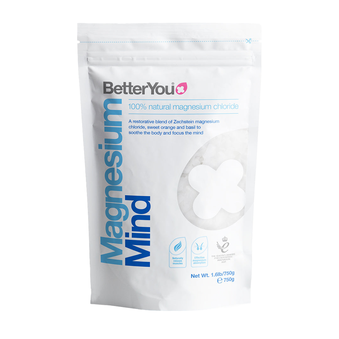 BetterYou Magnesium Flakes 750g - Pure Epsom Salt for Relaxation, Muscle Recovery & Stress Relief - Perfect for Bath Soaks, Foot Soaks & Skincare