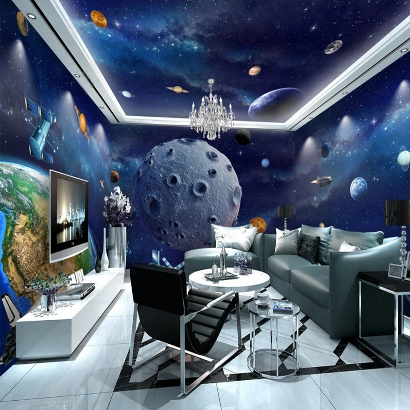Space Adventure Nursery Wallpaper - Outer Space Themed Kids Room Decor for Baby & Toddler Bedroom - Perfect for Astronaut & Galaxy Themed Nurseries