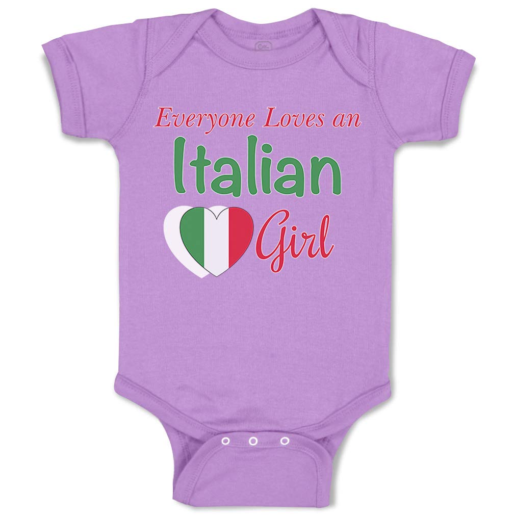 Italian Girl Baby Bodysuit - Cute Cotton Outfit for Boys & Girls | Playtime & Photos