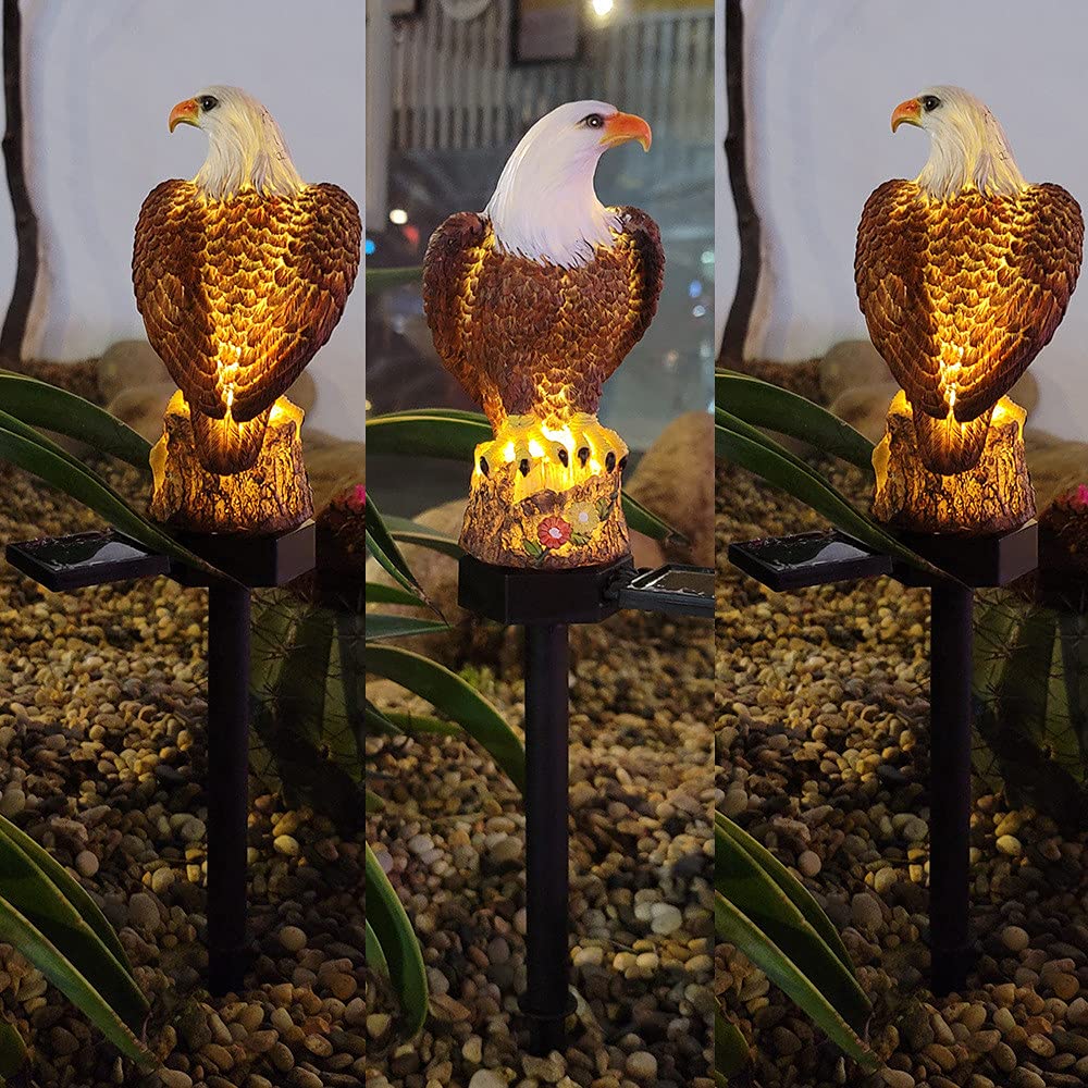 Solar Powered Outdoor Garden Lights - White Animal Design Lawn & Patio Decor for Courtyard, Yard & Home | Weatherproof Solar LED Landscape Lighting for Pathways, Driveways & Backyard Decorations