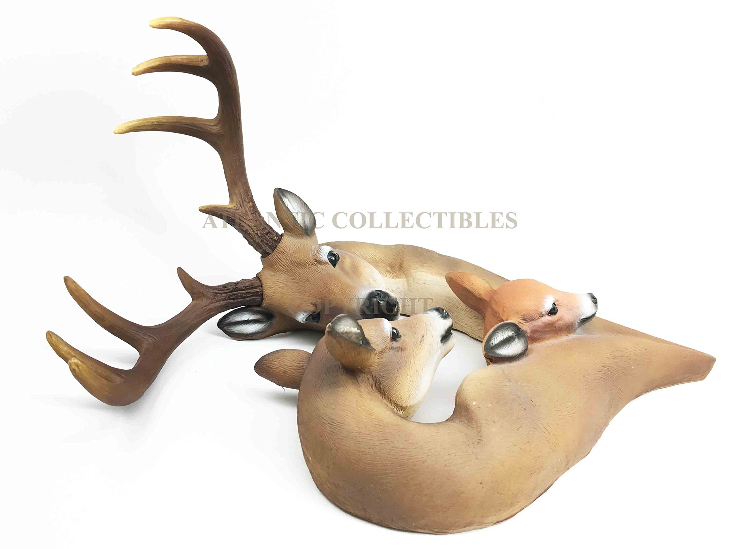 Rustic Deer Family Wall Sculpture - Nature Decor for Hunters & Outdoorsmen