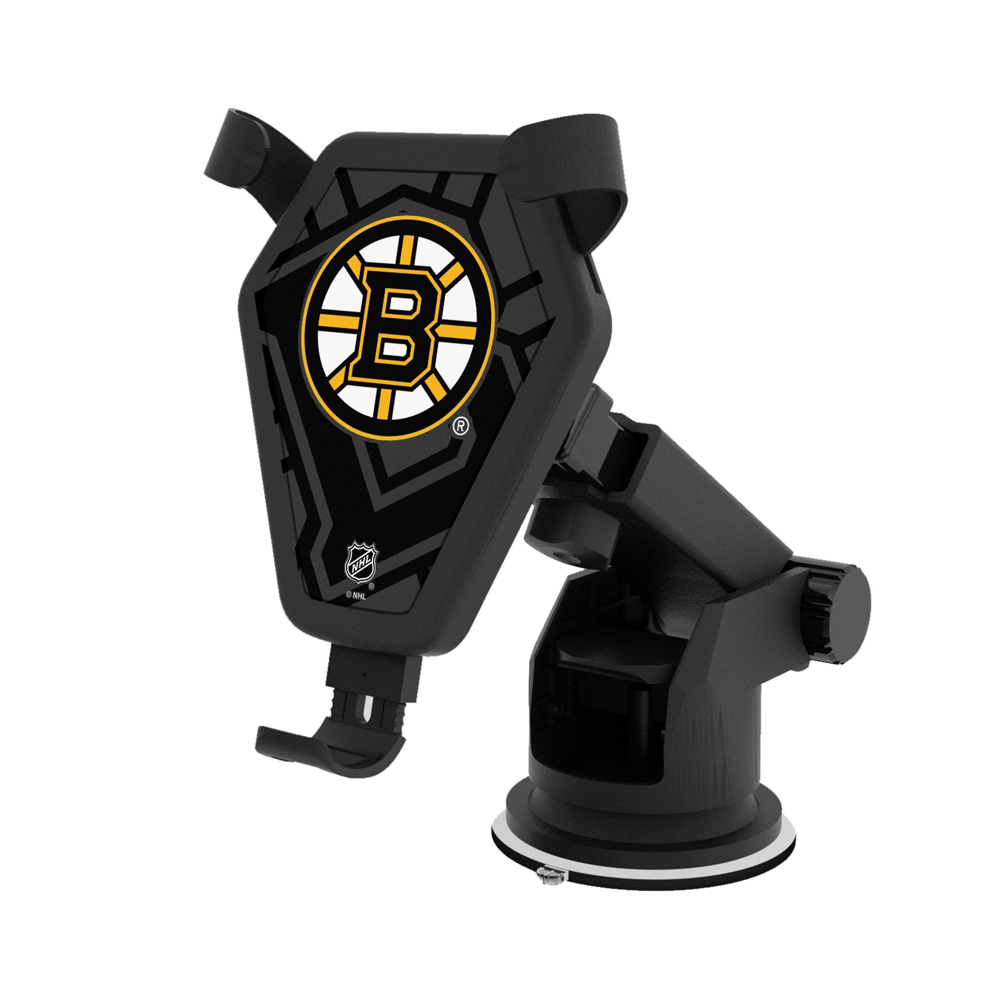 Boston Bruins Monocolor Tilt Wireless Car Charger - Fast Qi Charging for iPhone & Android - Perfect for Bruins Fans On The Go