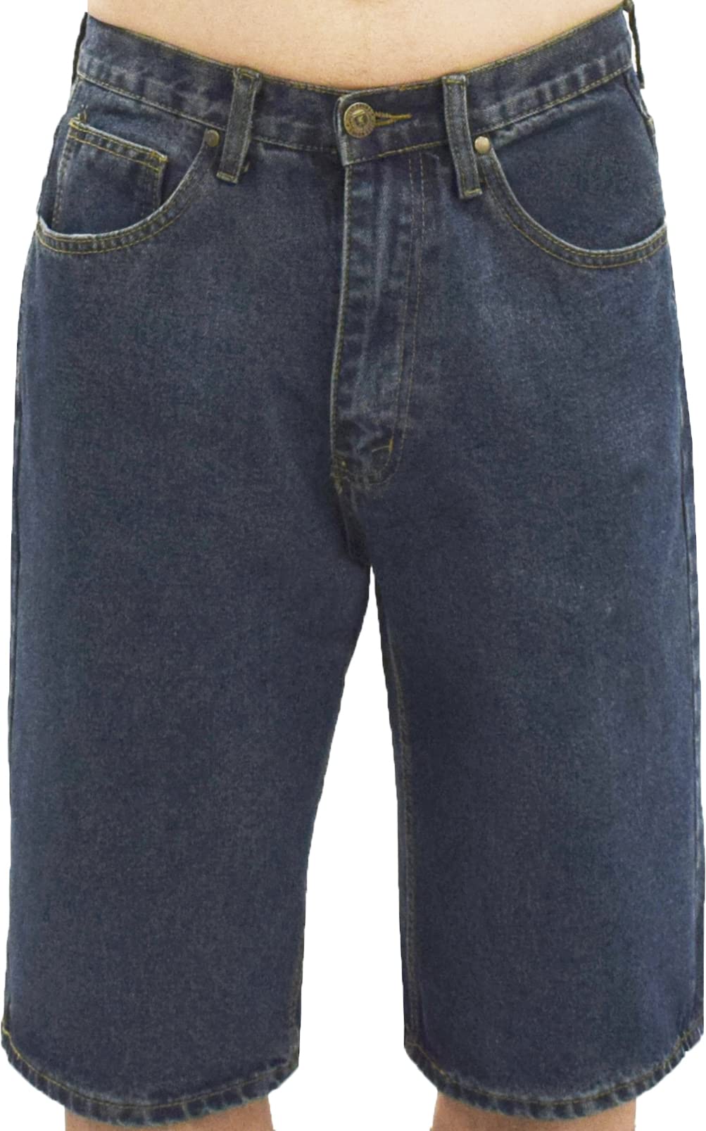 STACY ADAMS Men's Relaxed Fit Denim Shorts - Comfortable Casual Stretch Jeans for Summer | Perfect for Beach, BBQ & Outdoor Activities