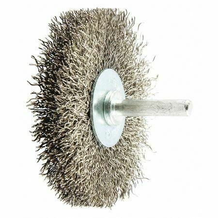Heavy Duty Crimped Wire Wheel Brush for Metal Cleaning, Rust Removal & Surface Prep - Perfect for Grinding, Polishing & DIY Projects