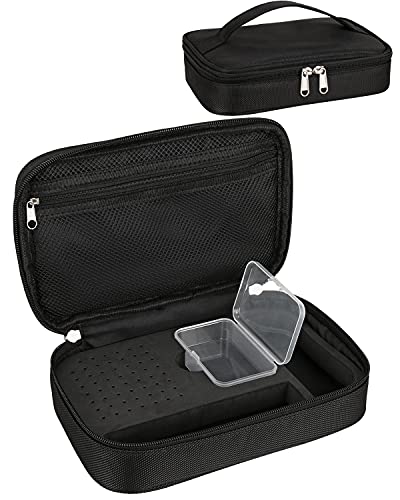 Professional Electric Nail Drill Machine Kit Organizer Bag with Nail Drill Bits Holder & Sanding Bands Case - Portable Nail Technician Tool Storage for Manicure & Pedicure (Black) - Perfect for Salon Professionals & Home Nail Care