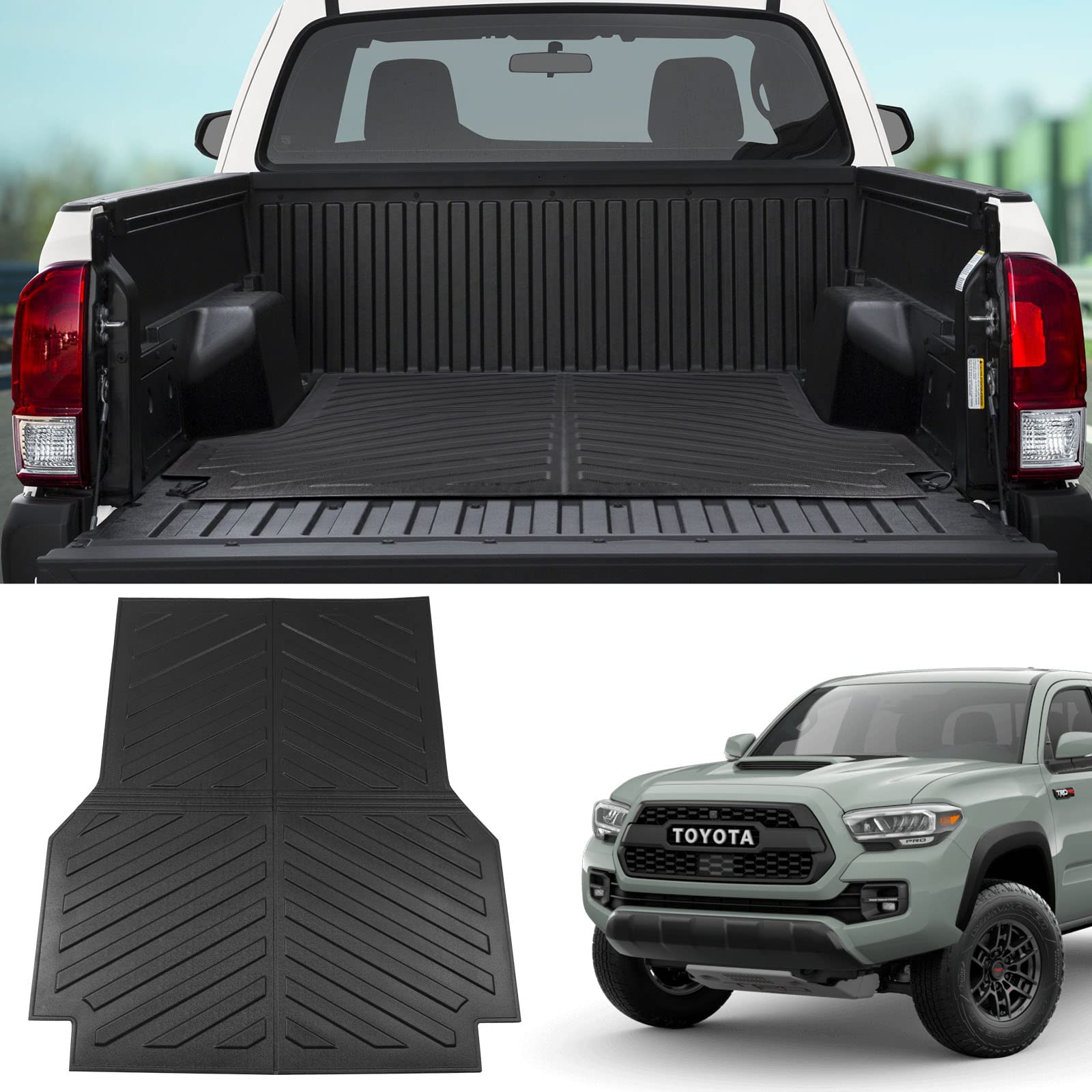 Upgraded Fit 2005-2022 Toyota Tacoma 5 Ft Short Bed Mat - Waterproof Truck Bed Liner Accessories | Durable Protection for Hauling, Camping & Off-Road Adventures