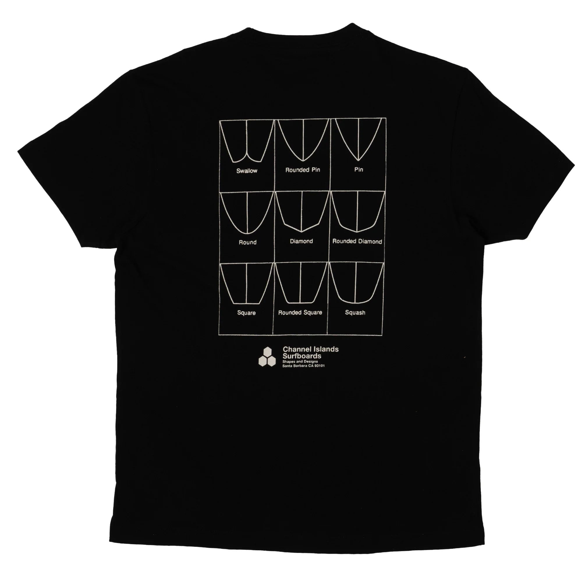Channel Islands Tailz Men's Short Sleeve T-Shirt - Premium Cotton Black Tee for Casual Wear & Surfing
