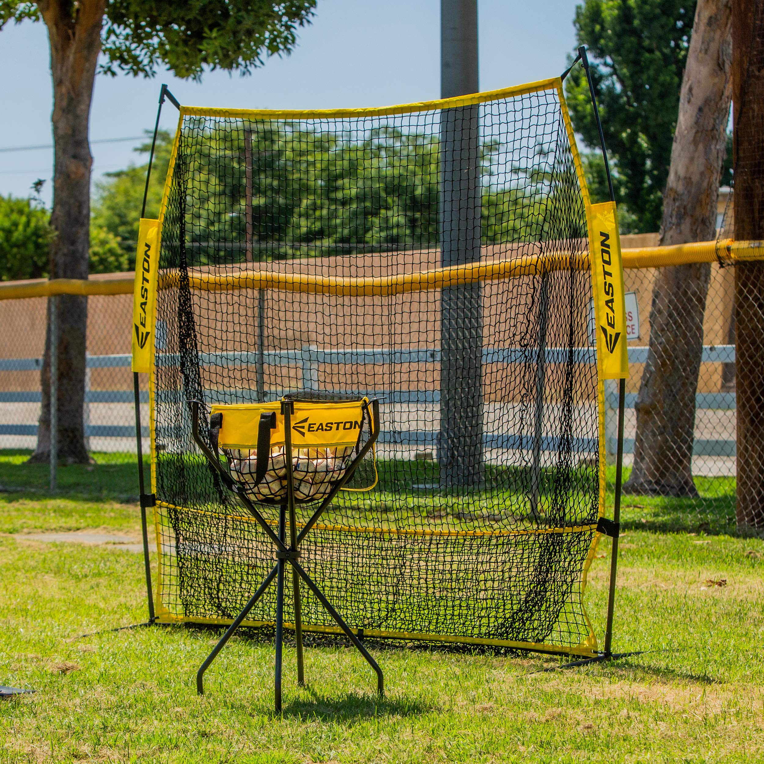 Easton XLP Hitting Net for Baseball & Softball Practice - 5ft & 7ft Options | Portable Training Net for Backyard, Field & Indoor Batting Drills
