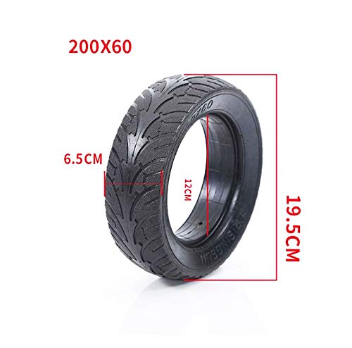 8 Inch Universal Electric Scooter Rear Tire - 200x60 Non-Pneumatic Vacuum Wheel Replacement for Brushless Motor Scooters | Perfect for Commuting, Campus Travel & Urban Mobility