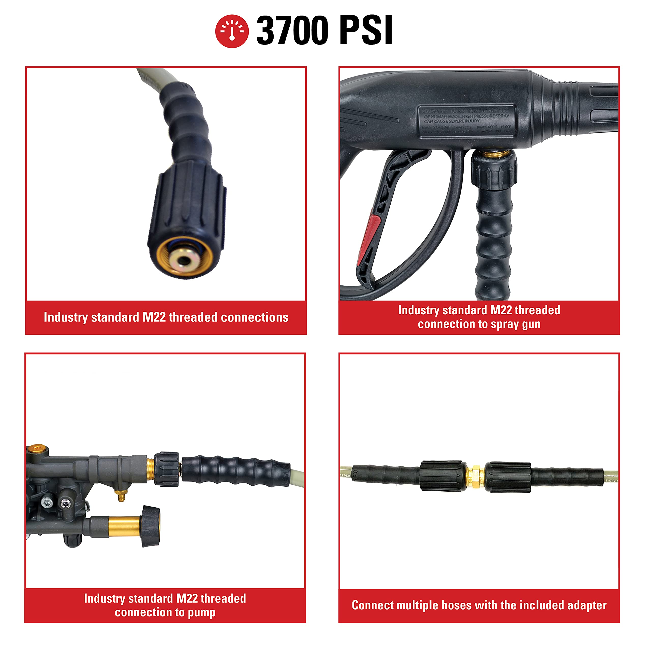 **Simpson Cleaning 40226 Morflex Series 3700 PSI Pressure Washer Hose, 50 Feet, Natural & 80479 Universal 31-Inch Pressure Washer Wand for Cold Water (Up to 4500 PSI) – Ideal for Driveway, Deck, and Outdoor Surface Cleaning**