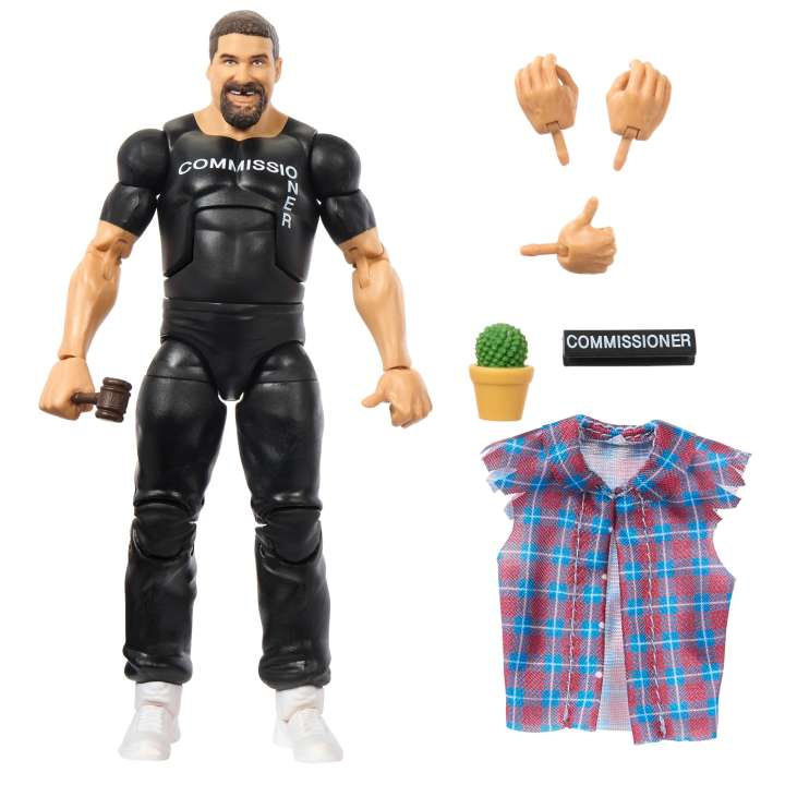 WWE Elite Commissioner Foley Action Figure - Collectible Wrestling Toy for Fans & Kids - Perfect for Display, Play & WWE Themed Parties