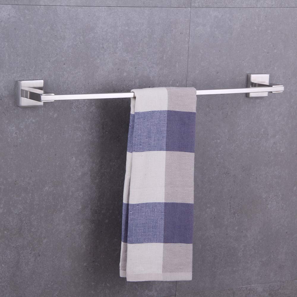 BEIGEEWY 24-Inch SUS 304 Stainless Steel Towel Bar Holder - Modern Brushed Finish Wall Mounted Bathroom Accessory for Showers, Spas & Luxury Bathrooms