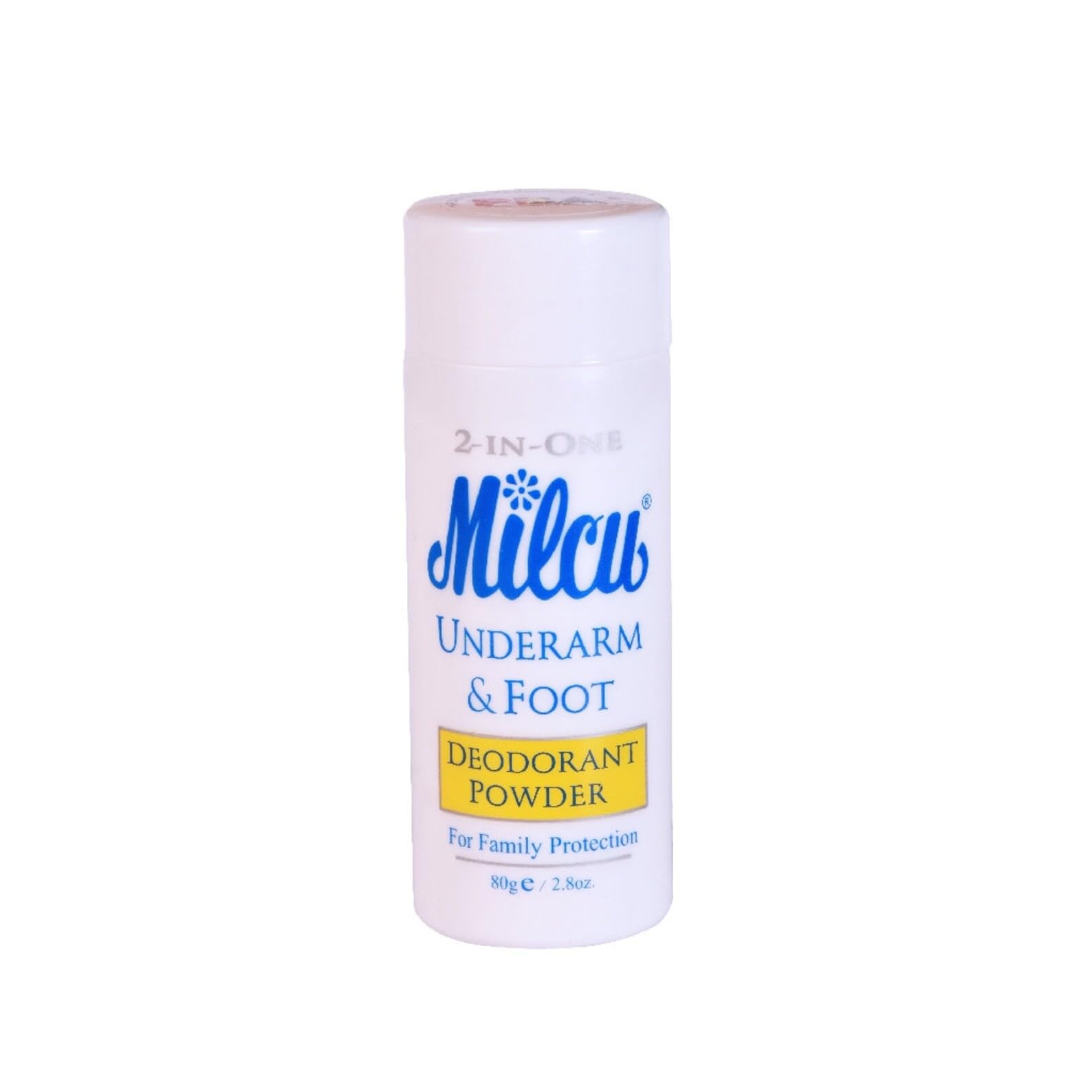 Milcu Underarm & Foot Deodorant Powder - 80g Large Size for Men & Women - All-Day Odor Protection for Gym, Work & Outdoor Activities