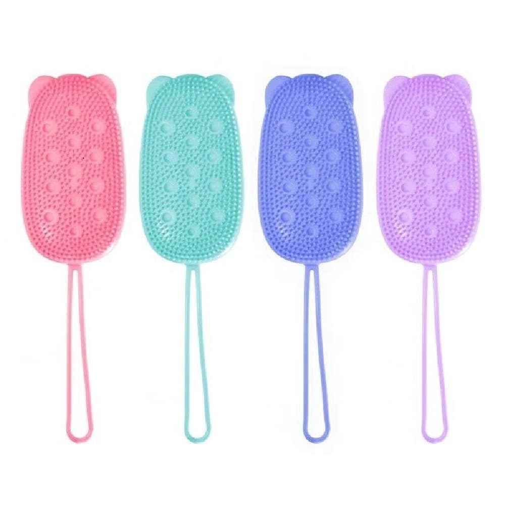 **Premium Silicone Bubble Bath Brush - Ultra Soft Body Scrubber for Men & Women - Exfoliating Shower Brush (Multicolor, 1pc) - Perfect for Spa, Relaxation & Gentle Skin Care**