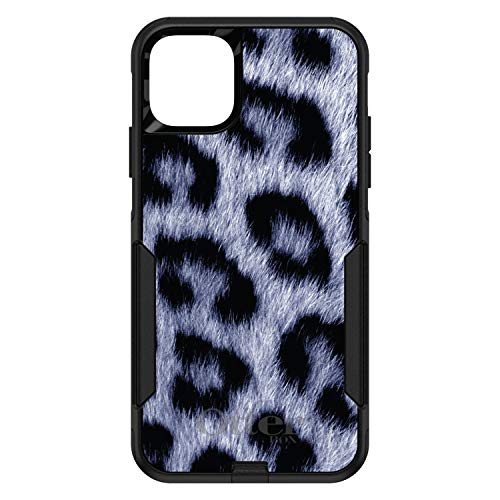 Blue Black Leopard Fur Skin Print On Black Case
