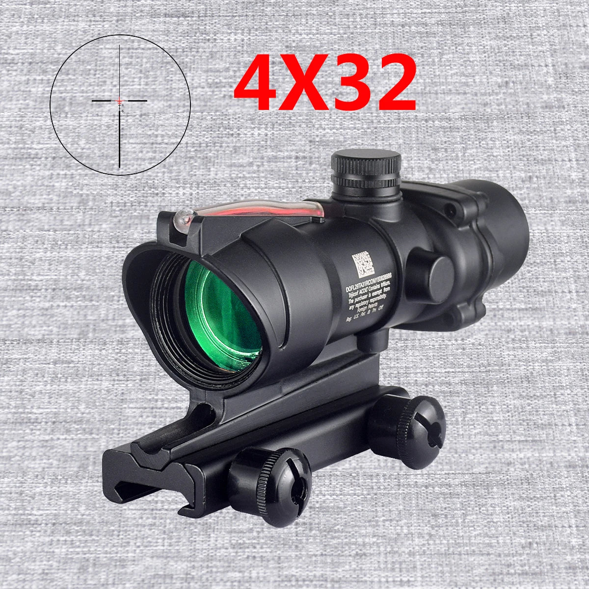 Trijicon ACOG 4X32 Rifle Scope with 4X Magnifier, Fiber Optics & Red/Green Dot - RMR Compatible Hunting Sight with Killflash Cover - Perfect for Tactical Shooting, Hunting, and Long-Range Precision